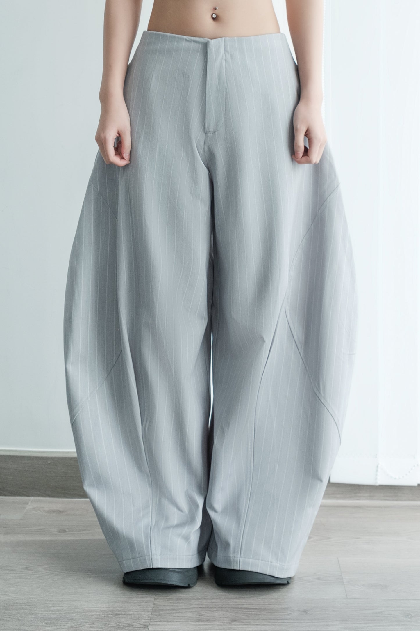 Bunny Hill Luft Pants (Grey Blue Stripes) (Pre-order) - Em Clothing