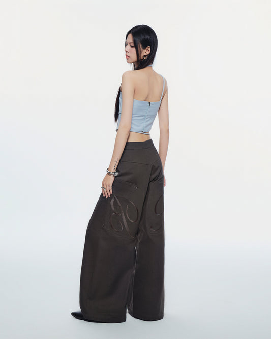 Bunny Hill Lullaby Halter Top (Blue) (Pre-order) - Em Clothing