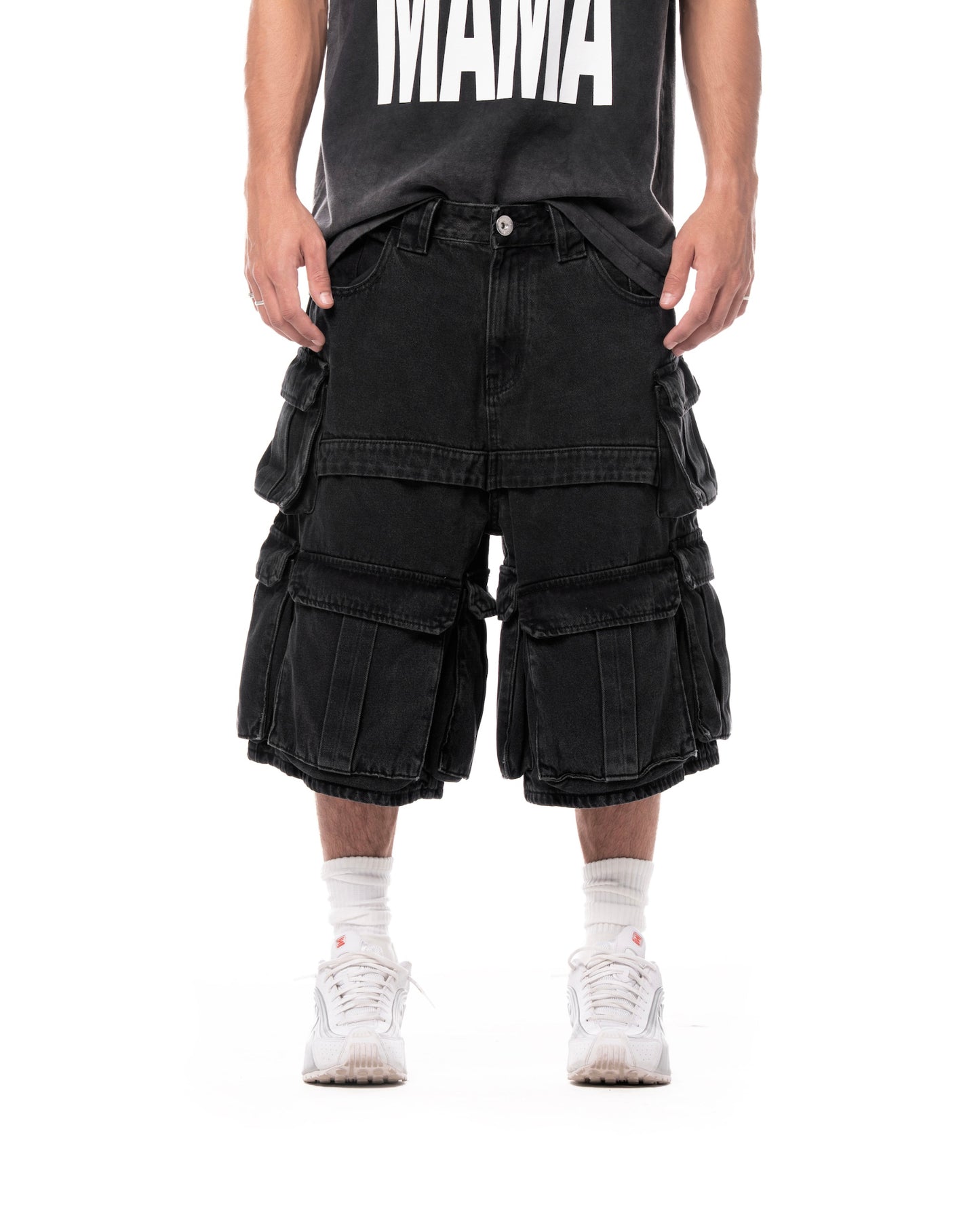 STRESSMAMA Mamafia Utility Shorts