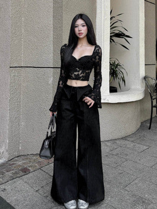 The Fance Mama Joy Wide-leg Flared Jeans (Pre-order)