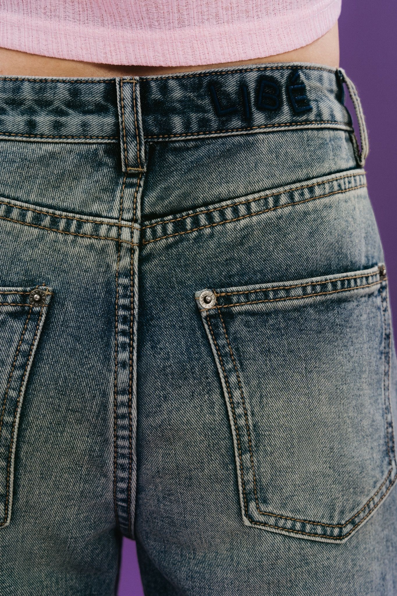 Libe Medium Blue Wash Flared Jeans (Pre-order)