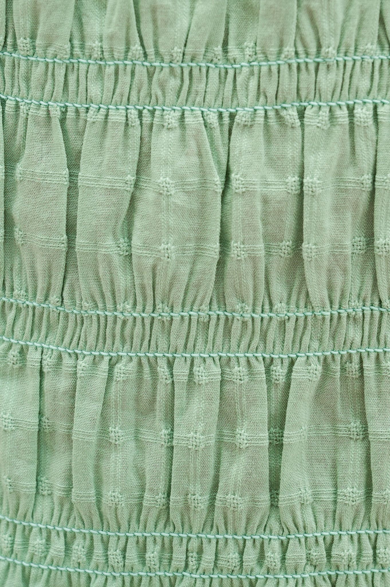 Libe Mint Smocking Top (Pre-order)