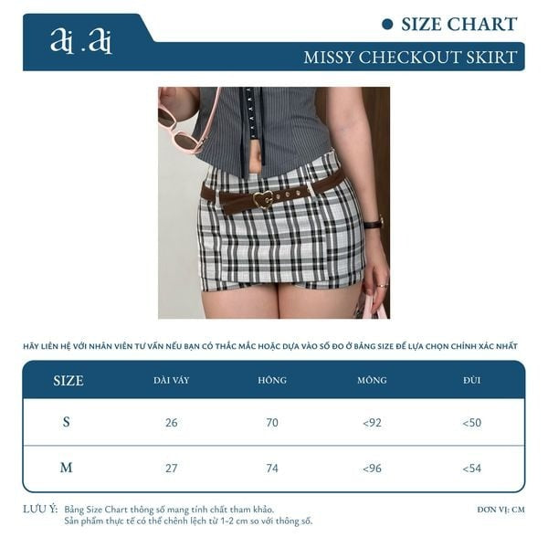 Aiai Studio Missy Checkout Skirt (Pre-order) - Em Clothing
