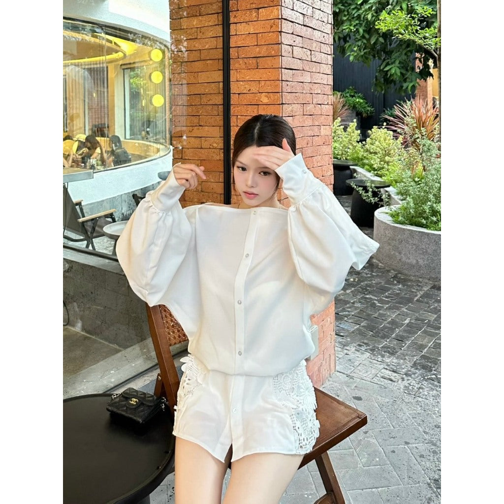 Aguja Naava 3D Floral Off-Shoulder Dress (Pre-order)
