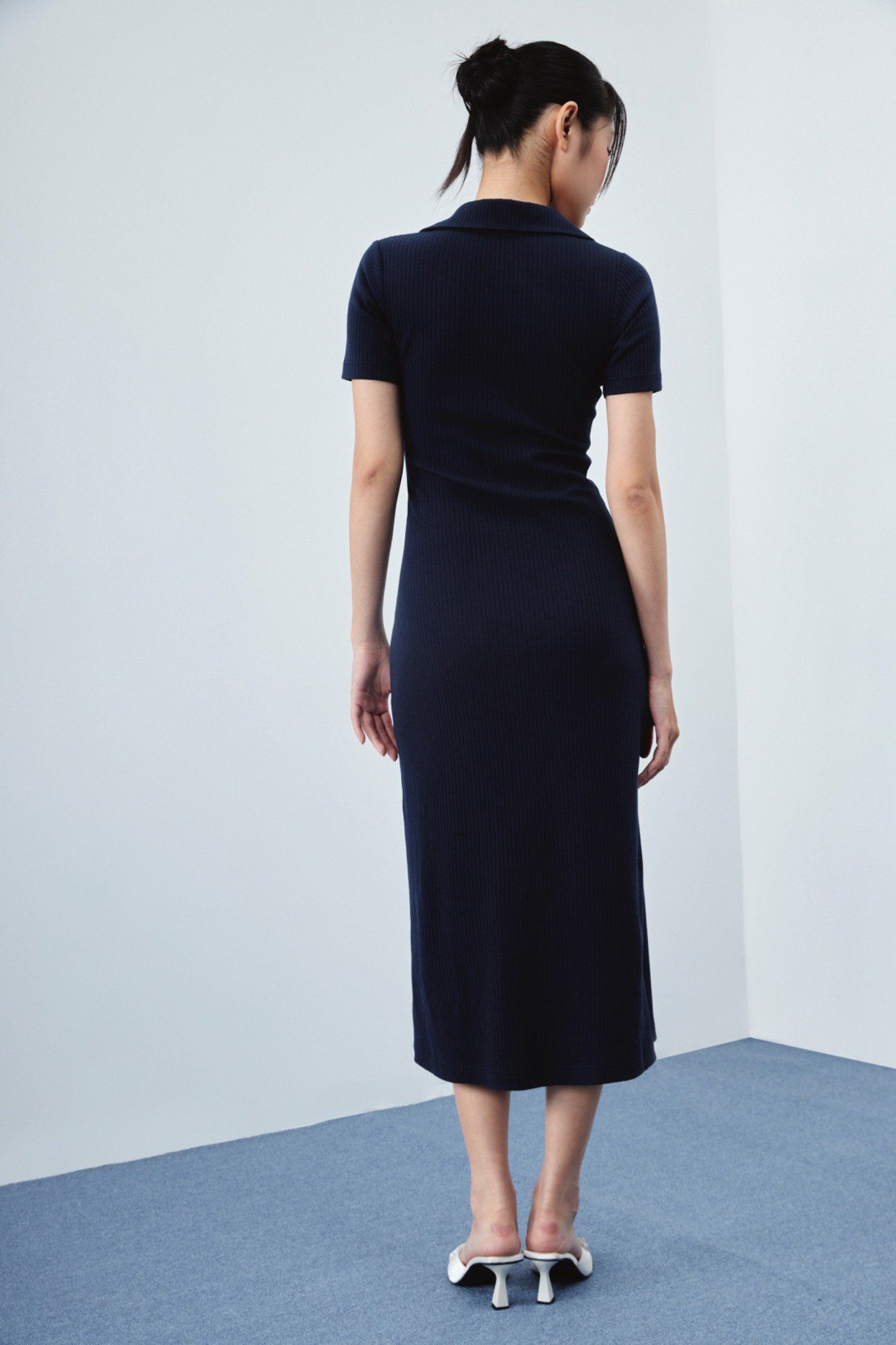 Libe Navy Polo Midi Dress (Pre-order)
