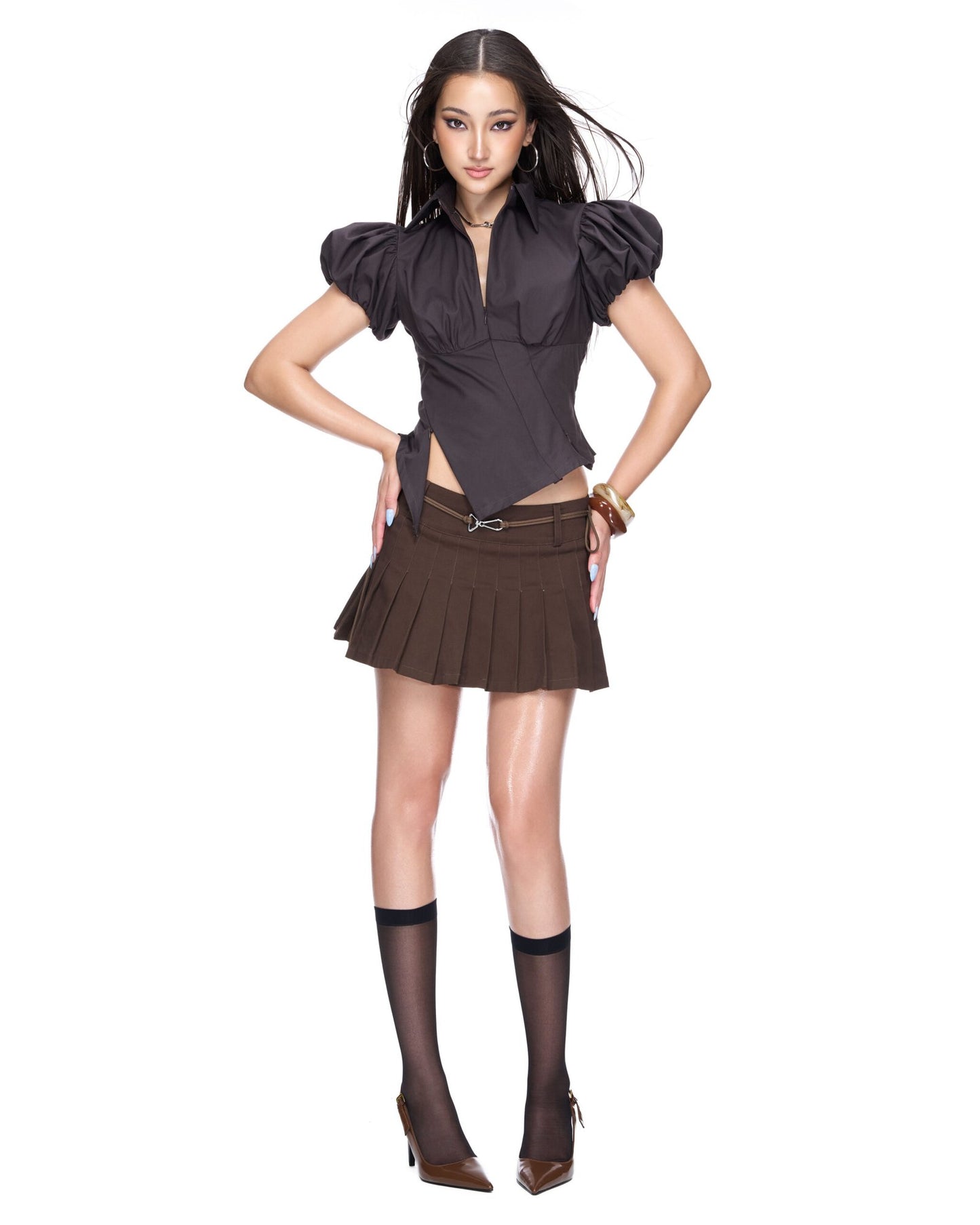 Viery Noir Iris Miniskirt (Pre-order)