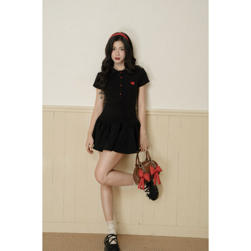 Ours stu Hannie Black Dress With Red Heart (Pre-order)