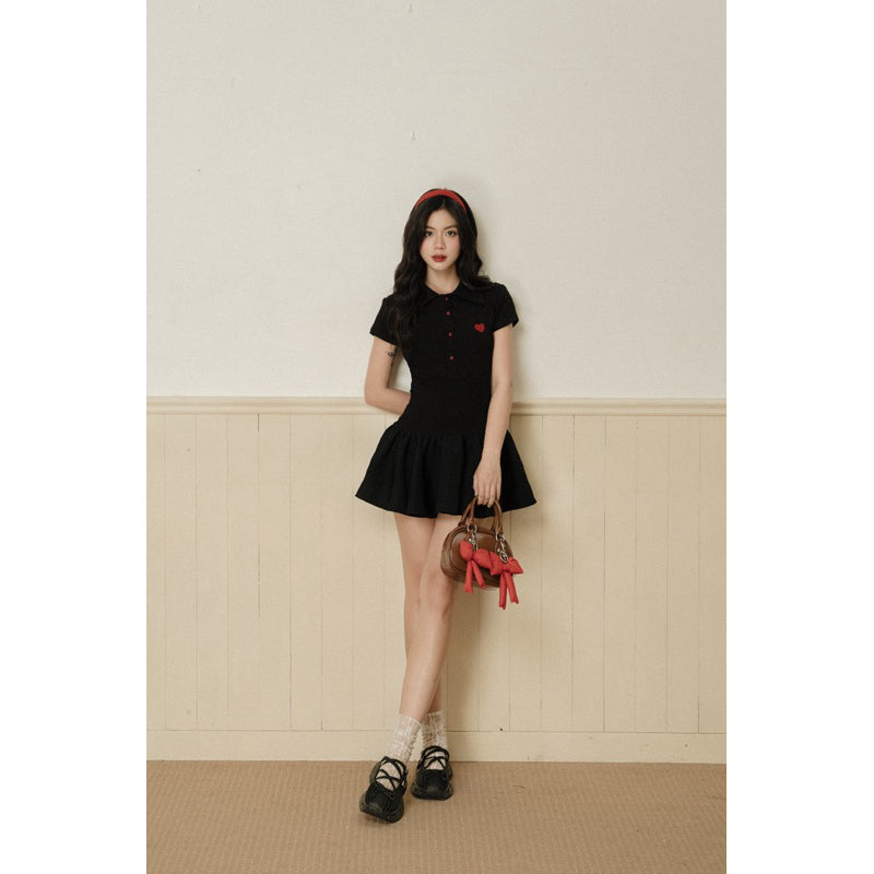 Ours stu Hannie Black Dress With Red Heart (Pre-order)