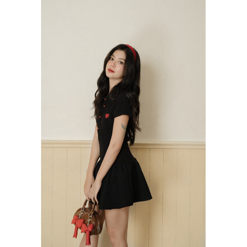 Ours stu Hannie Black Dress With Red Heart (Pre-order)
