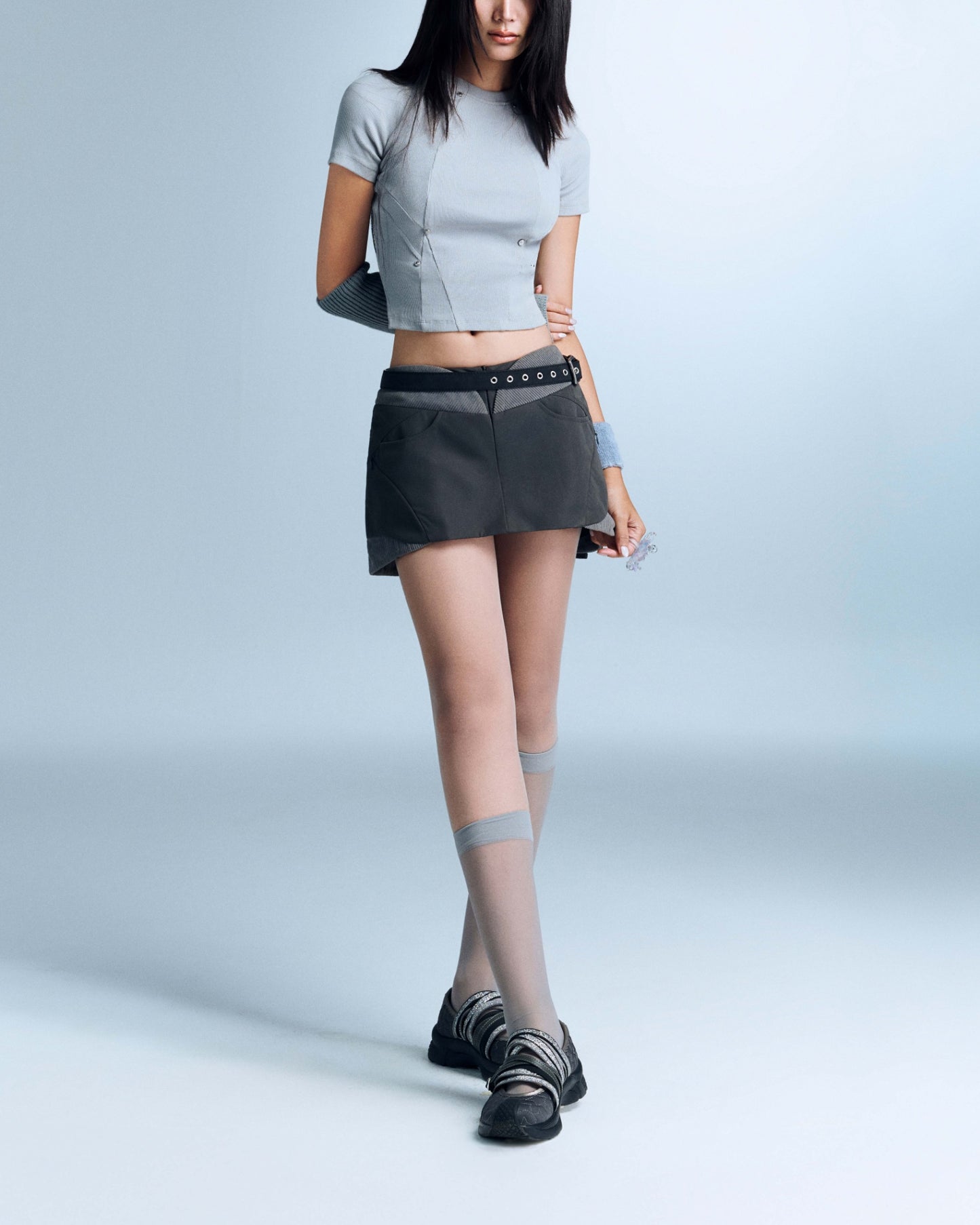 Bunny Hill Persea Top - Blue Grey (Pre-order)