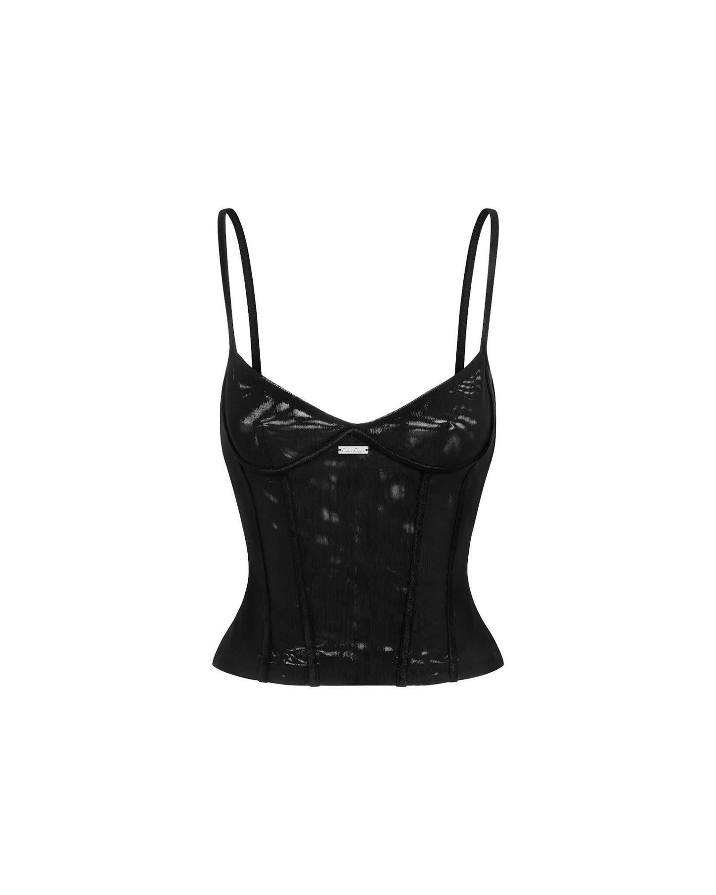 Push Push Pp Mesh Sculpt Top