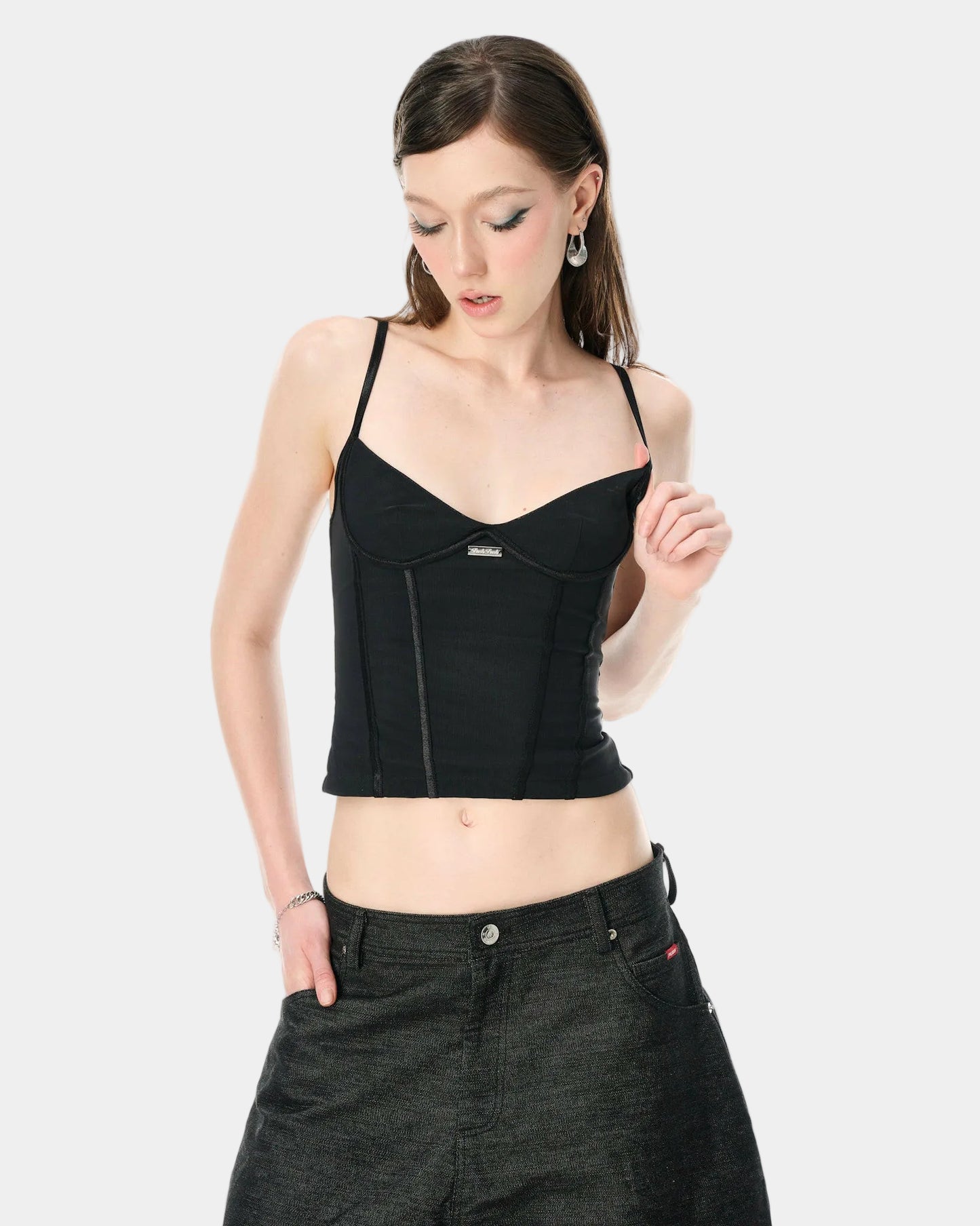 Push Push Pp Mesh Sculpt Top
