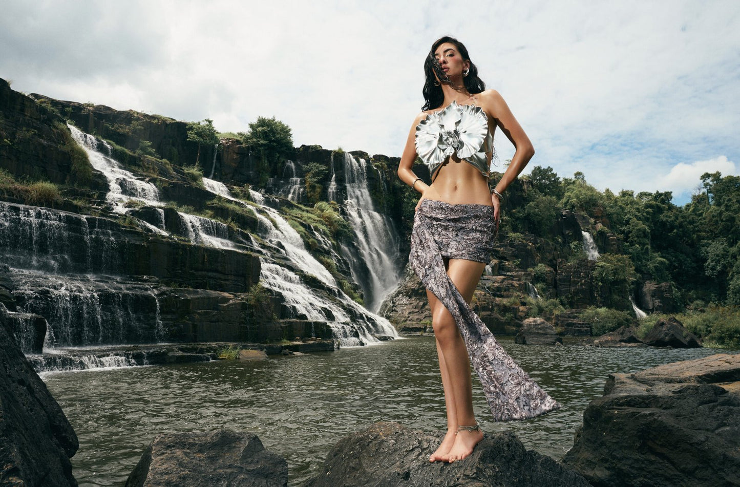 Viery Pearl Drop Skirt (Pre-order)
