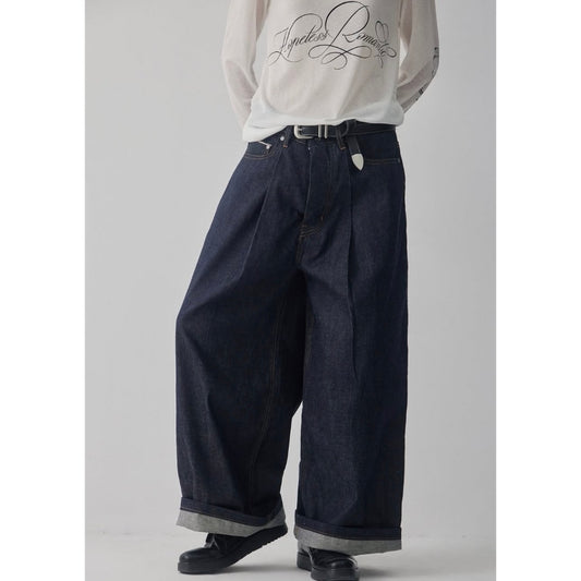 67percent Pleated Selvedge Jeans