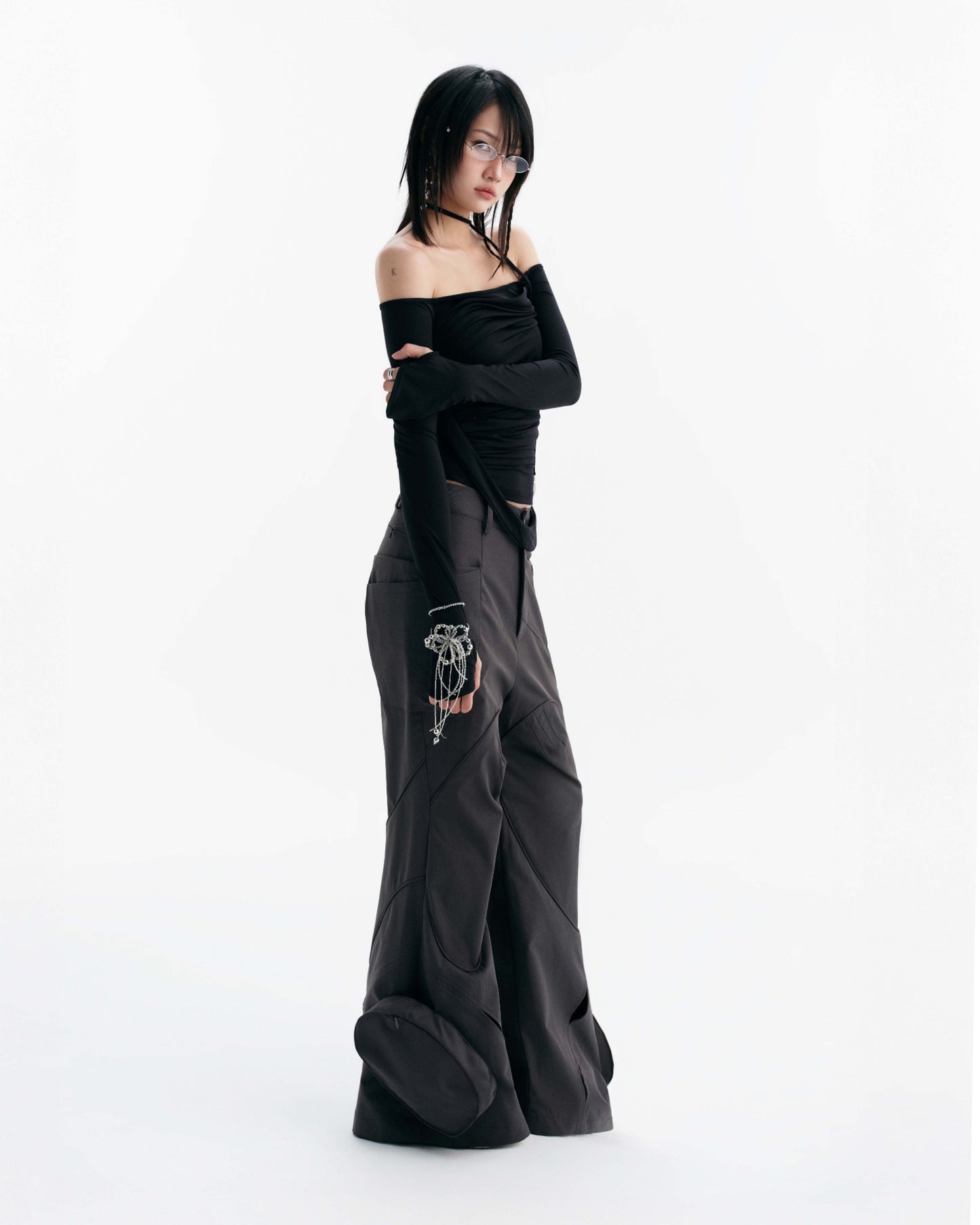 Bunny Hill Prism Pants (Grey) (Pre-order) - Em Clothing