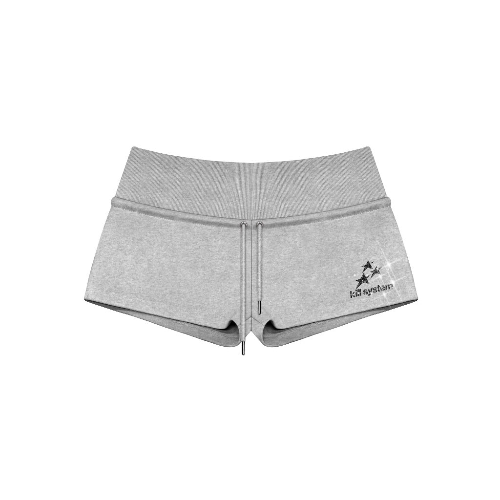 Kill System Low-Rise Glitter Shorts Super Star