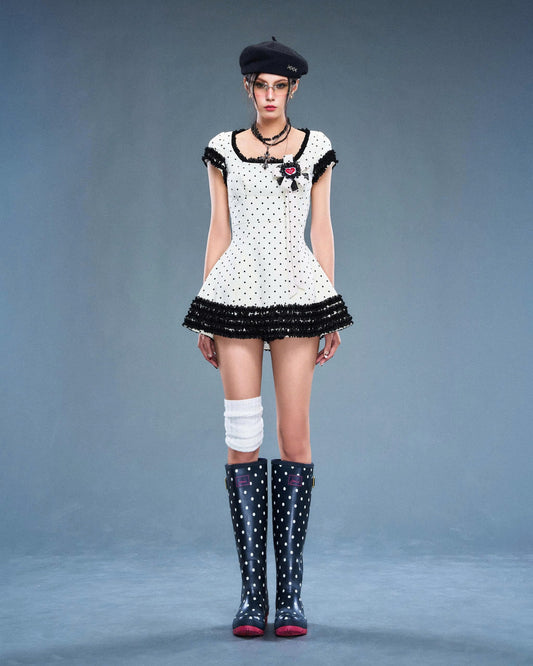 Sodope Club Raven Dot Dress (Pre-order)
