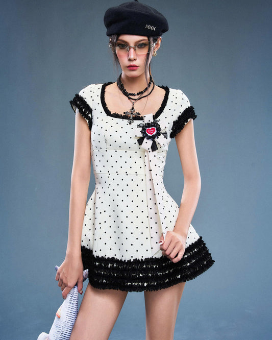 Sodope Club Raven Dot Dress (Pre-order)