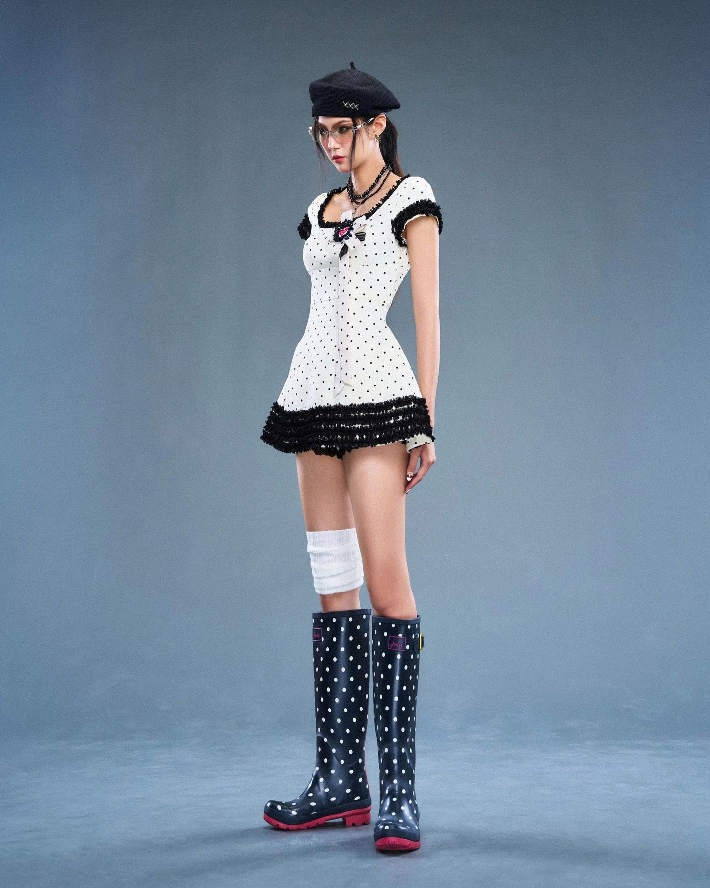 Sodope Club Raven Dot Dress (Pre-order)