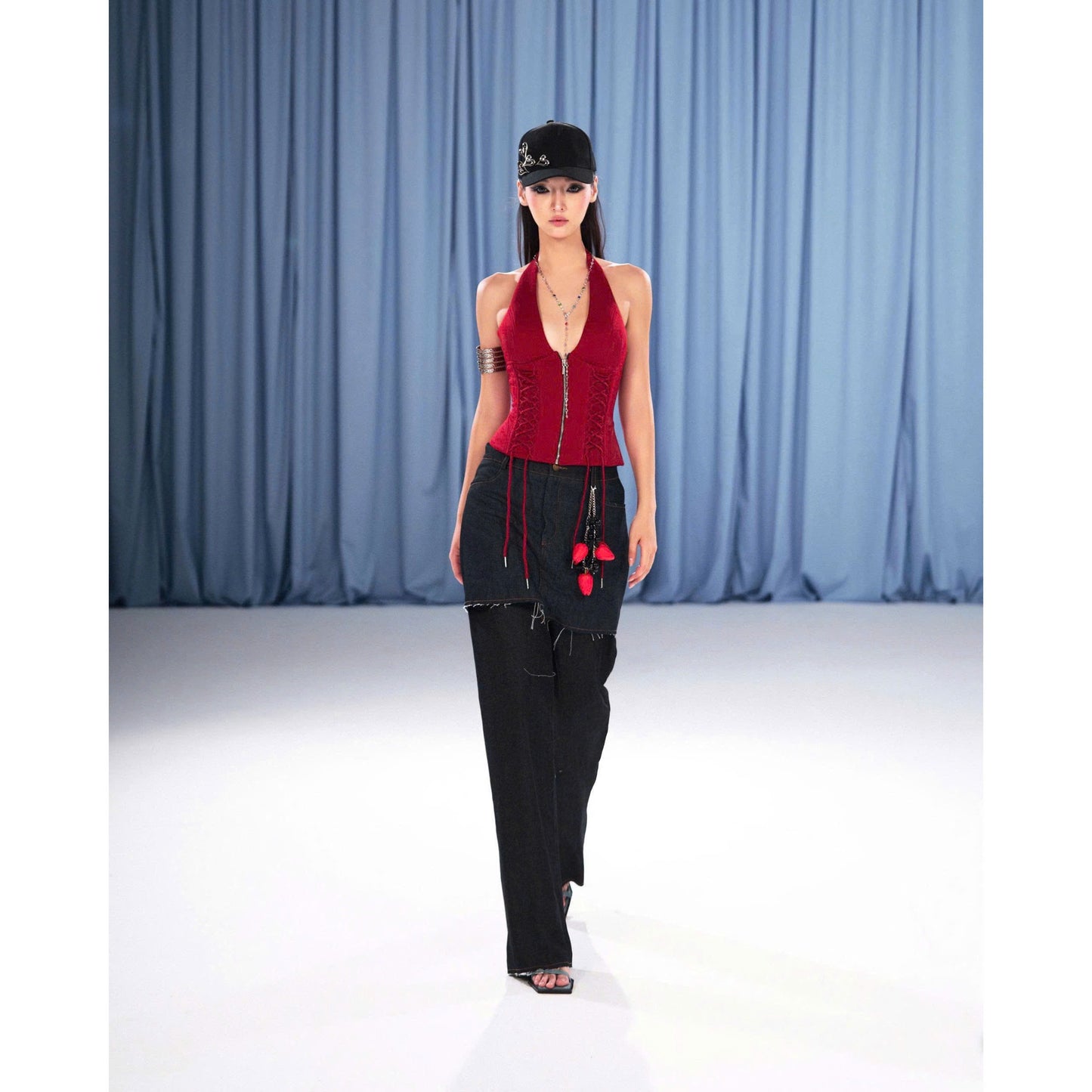 Sodope Club Red Bear Top & Navy Star Pants (Pre-order)