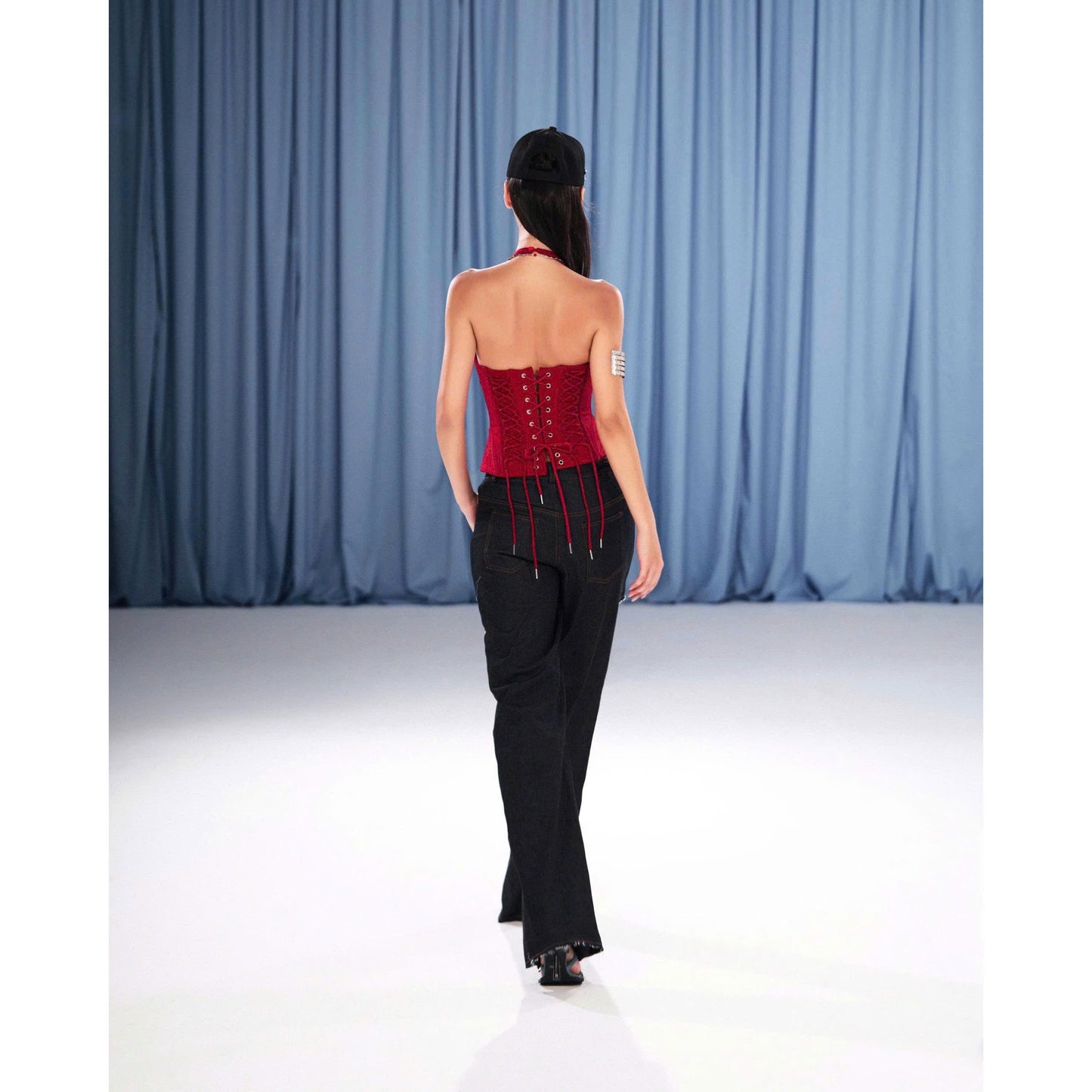 Sodope Club Red Bear Top & Navy Star Pants (Pre-order)