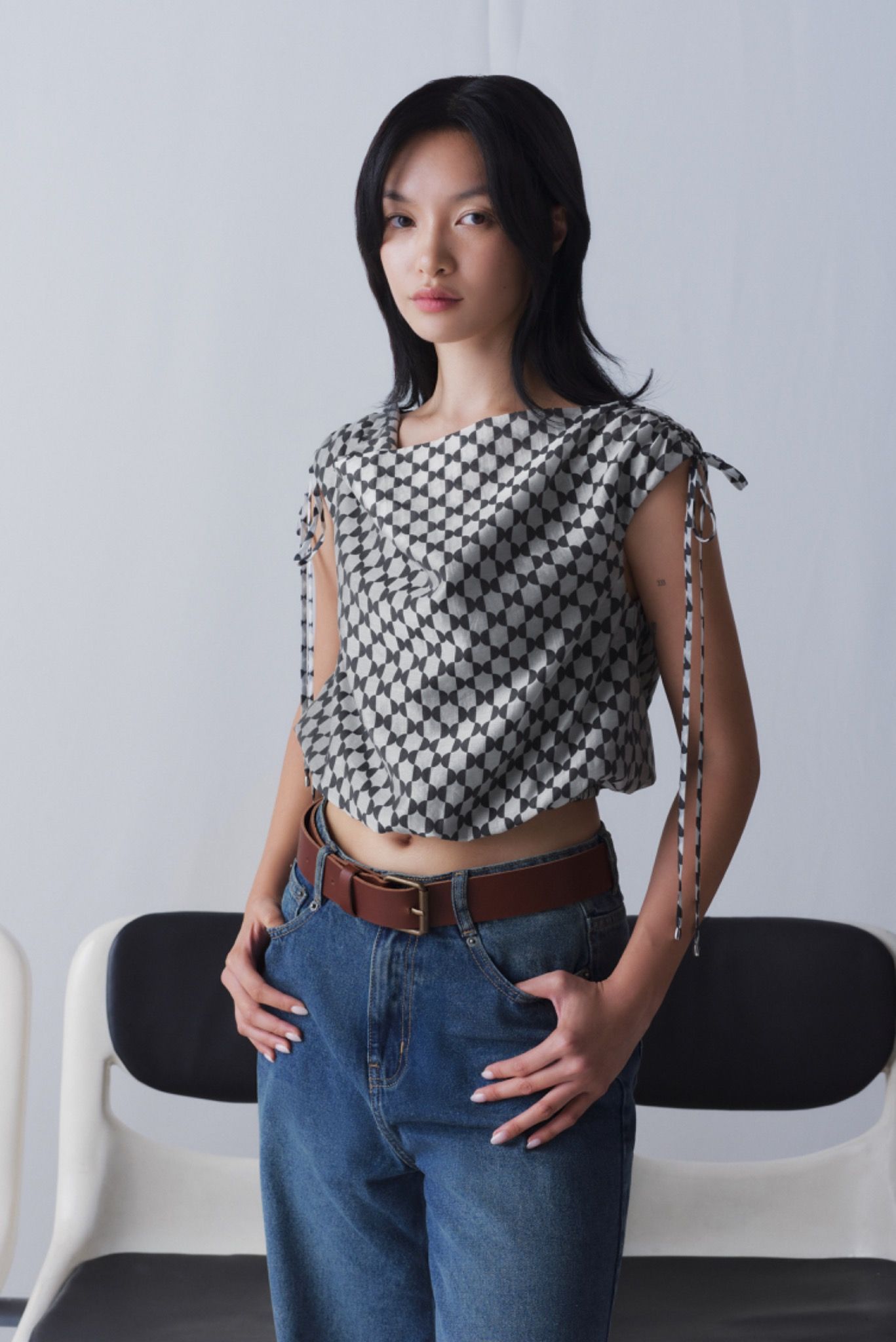 Libe Ruched Shoulder Top (Pre-order)