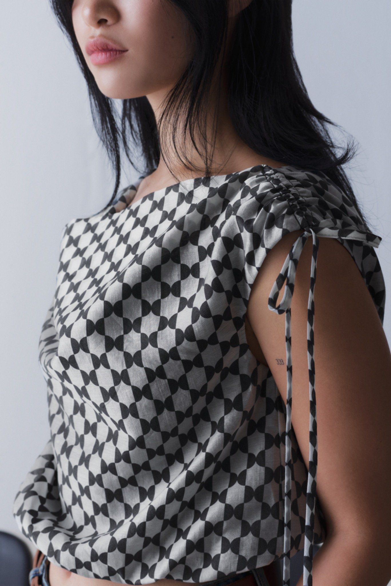 Libe Ruched Shoulder Top (Pre-order)