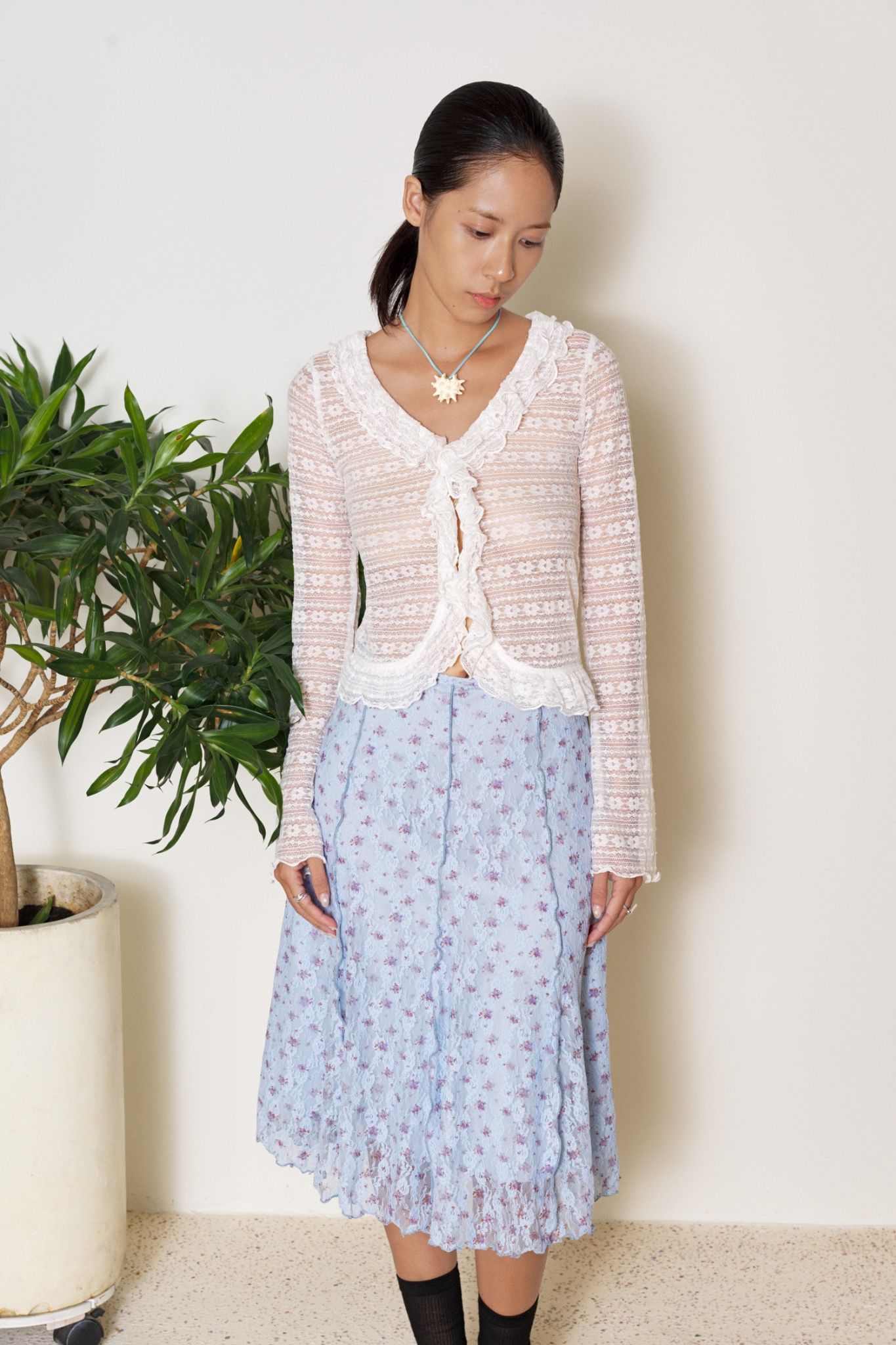 Libe Ruffle Lace Top (Pre-order)