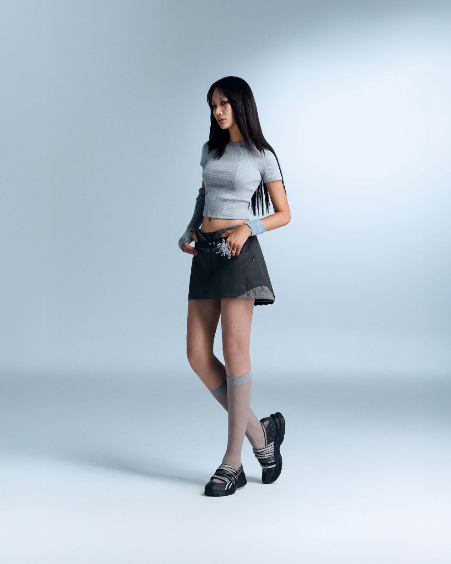 Bunny Hill Saira Skirt - Grey (Pre-order)