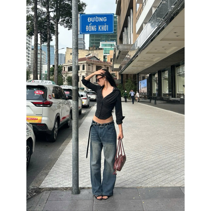 WHOSE Slate Wide Straight Jeans WHOSE (Pre-order)