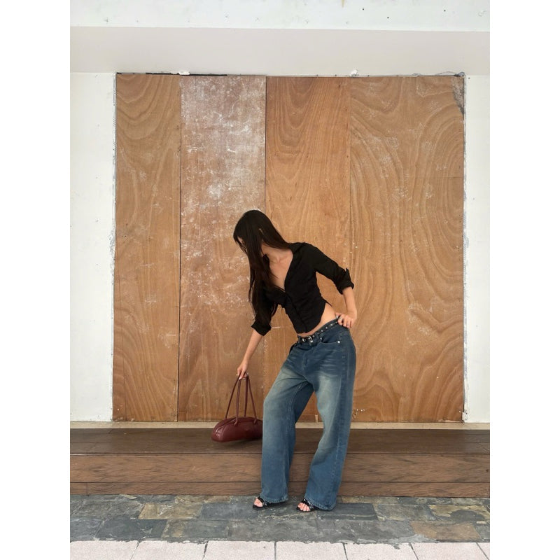 WHOSE Slate Wide Straight Jeans WHOSE (Pre-order)