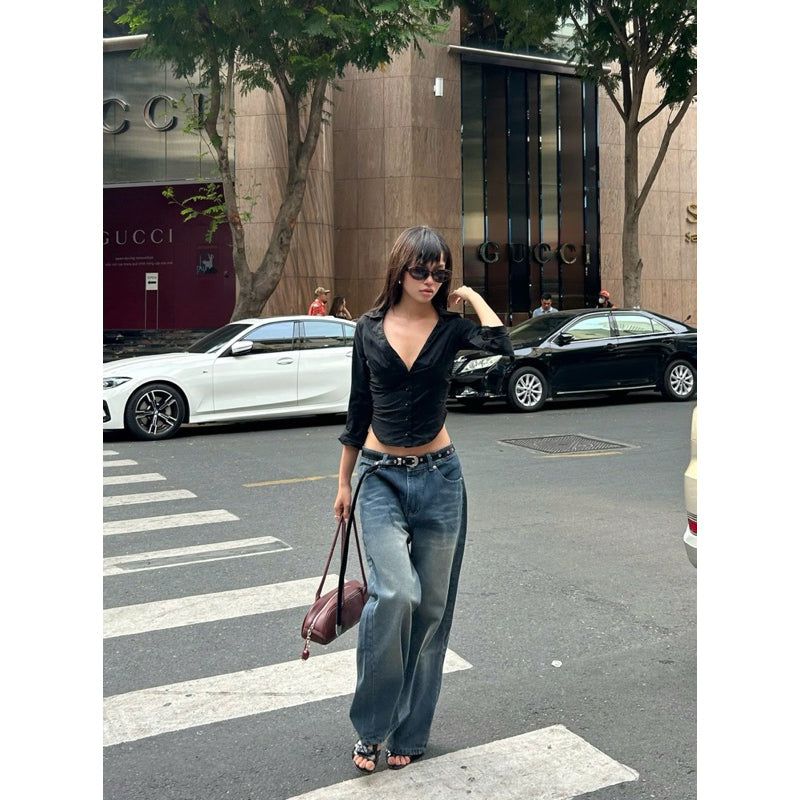 WHOSE Slate Wide Straight Jeans WHOSE (Pre-order)