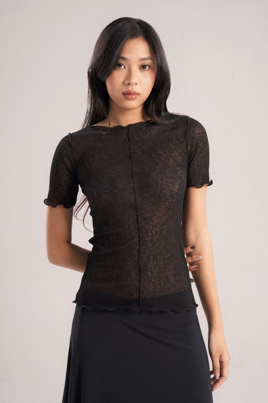Libe Sheer Fitted Top (Pre-order)