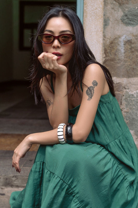Libe Strappy Babydoll Midi Dress (Pre-order)