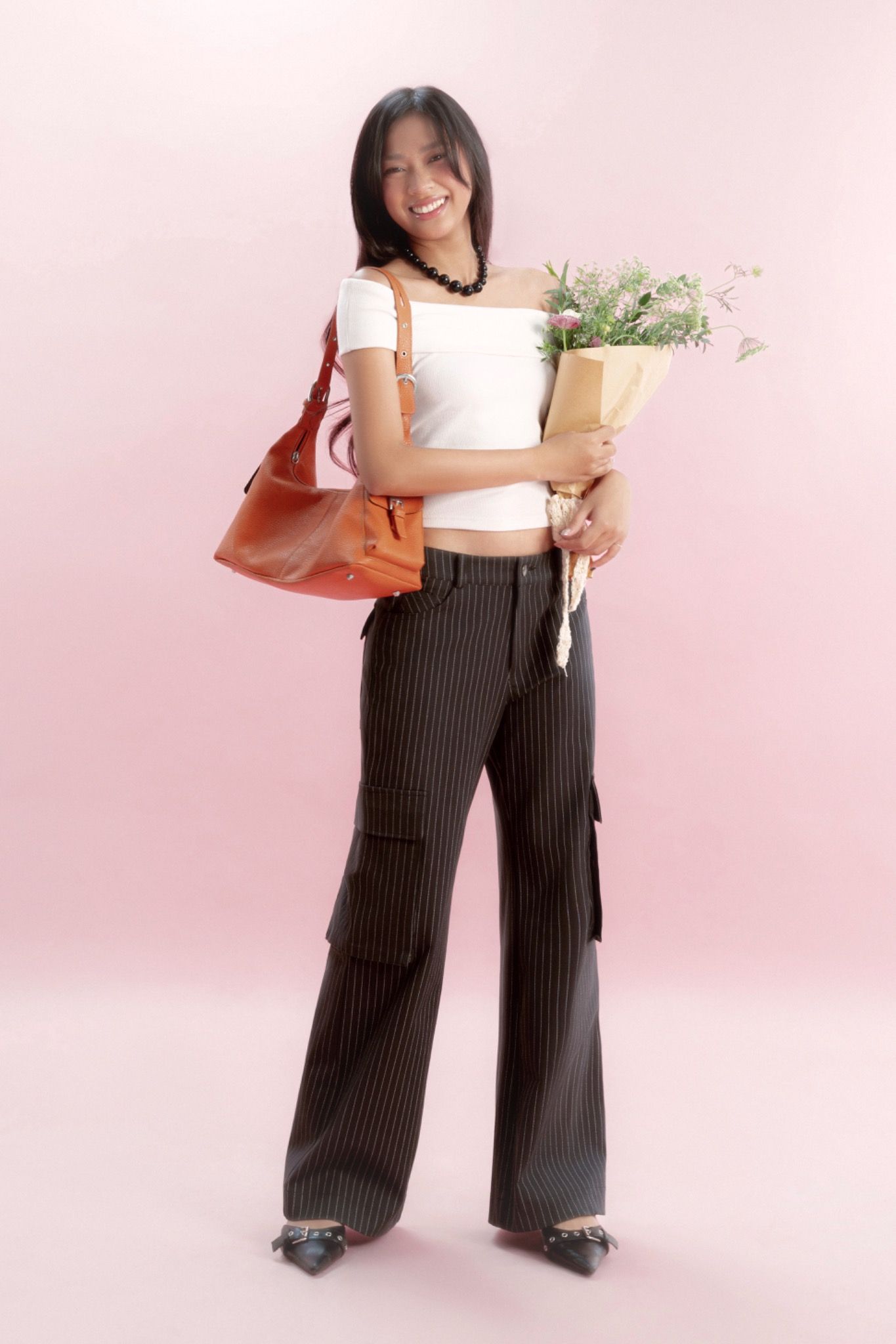 Libe Striped Cargo Trousers (Pre-order)