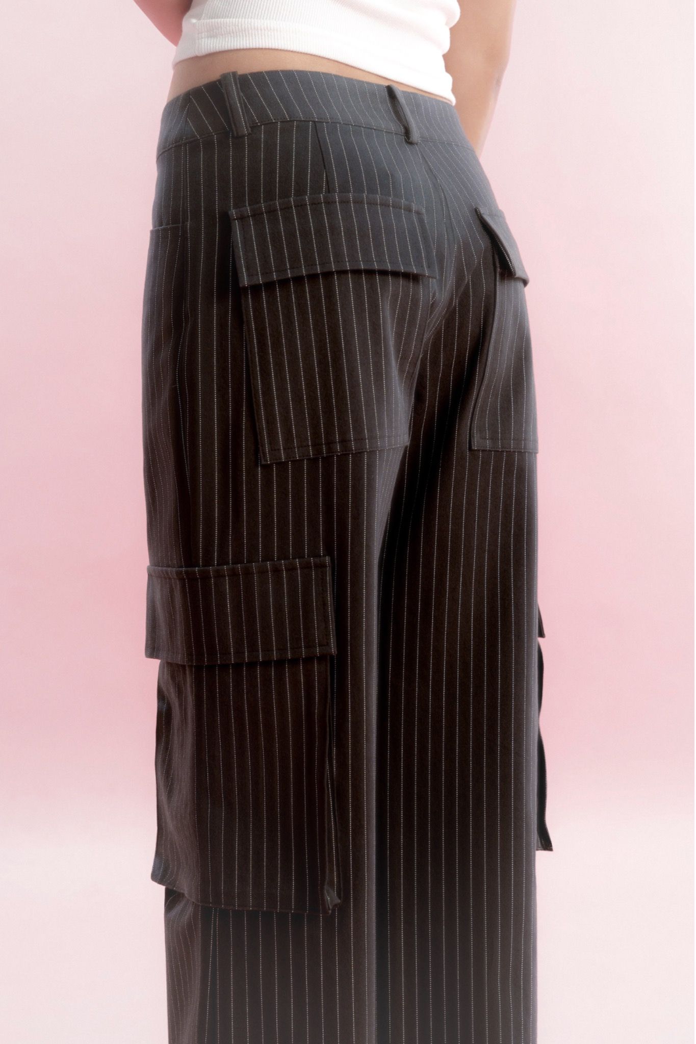 Libe Striped Cargo Trousers (Pre-order)