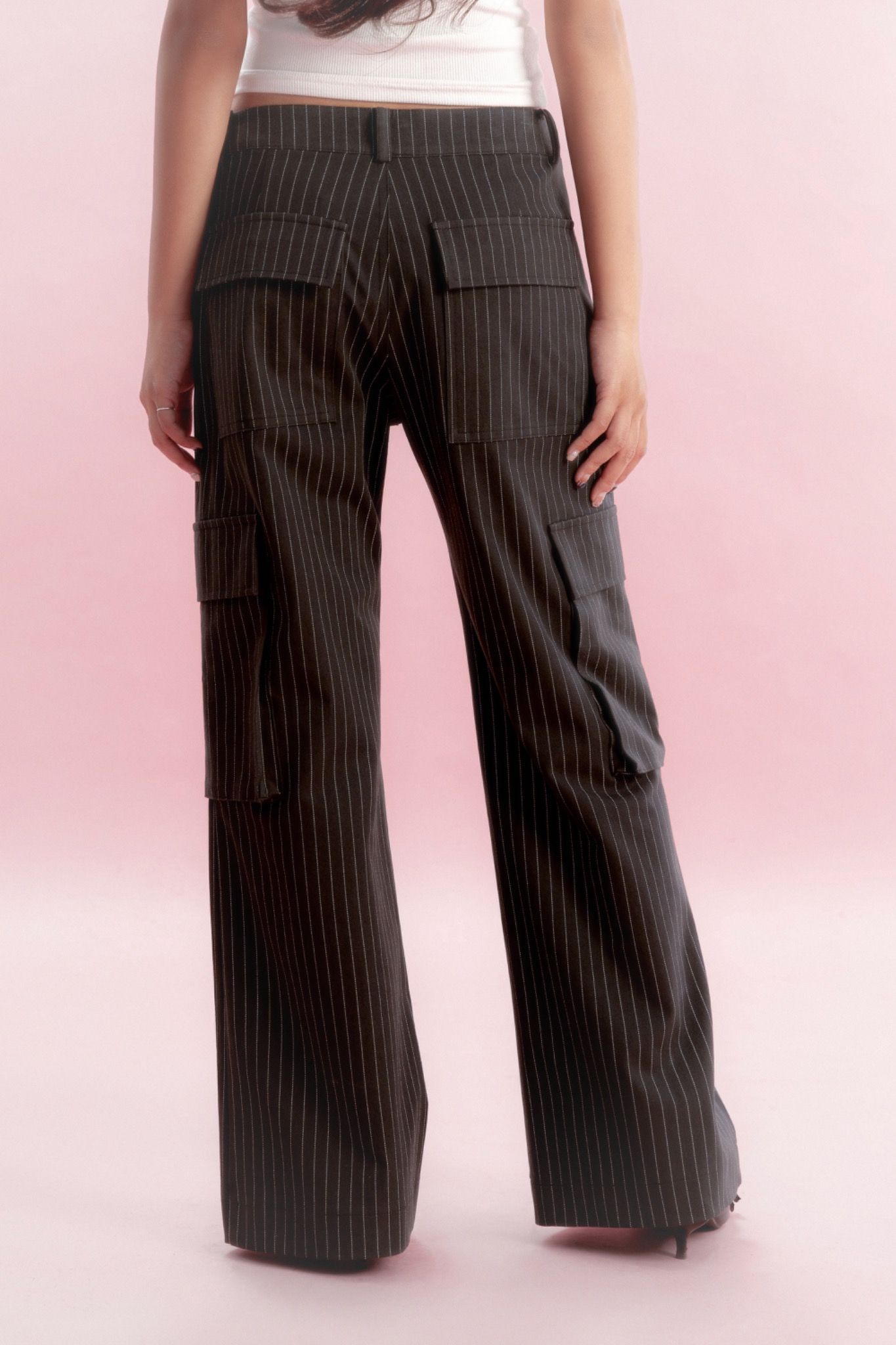 Libe Striped Cargo Trousers (Pre-order)