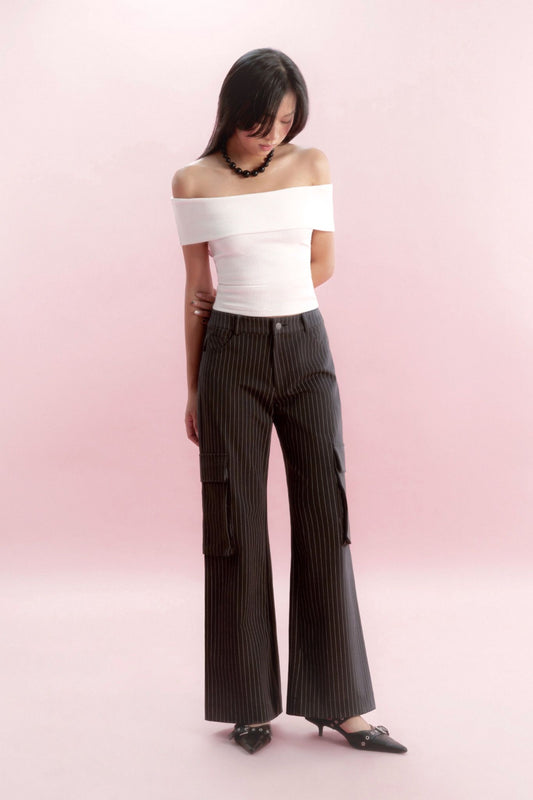 Libe Striped Cargo Trousers (Pre-order)