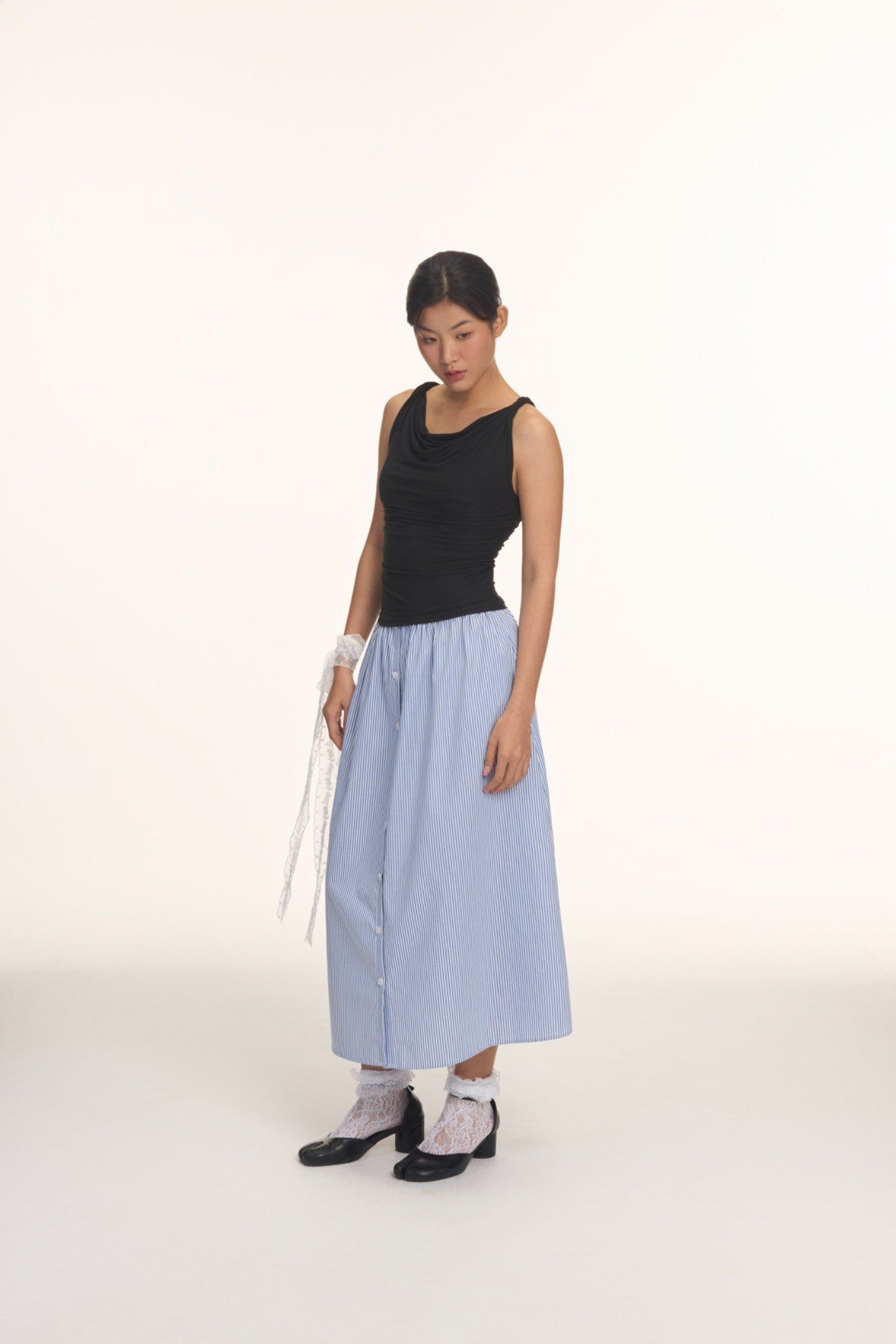 Libe Striped Midi Skirt (Pre-order)