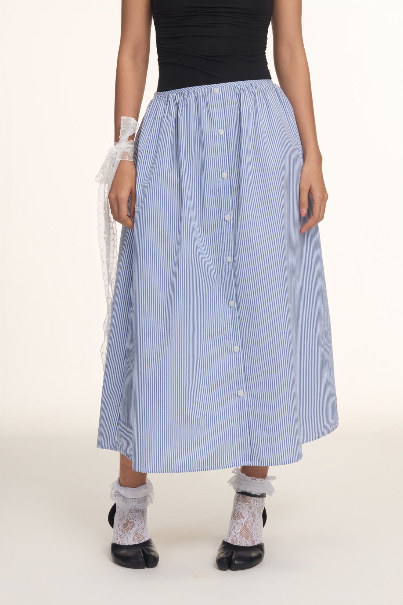 Libe Striped Midi Skirt (Pre-order)