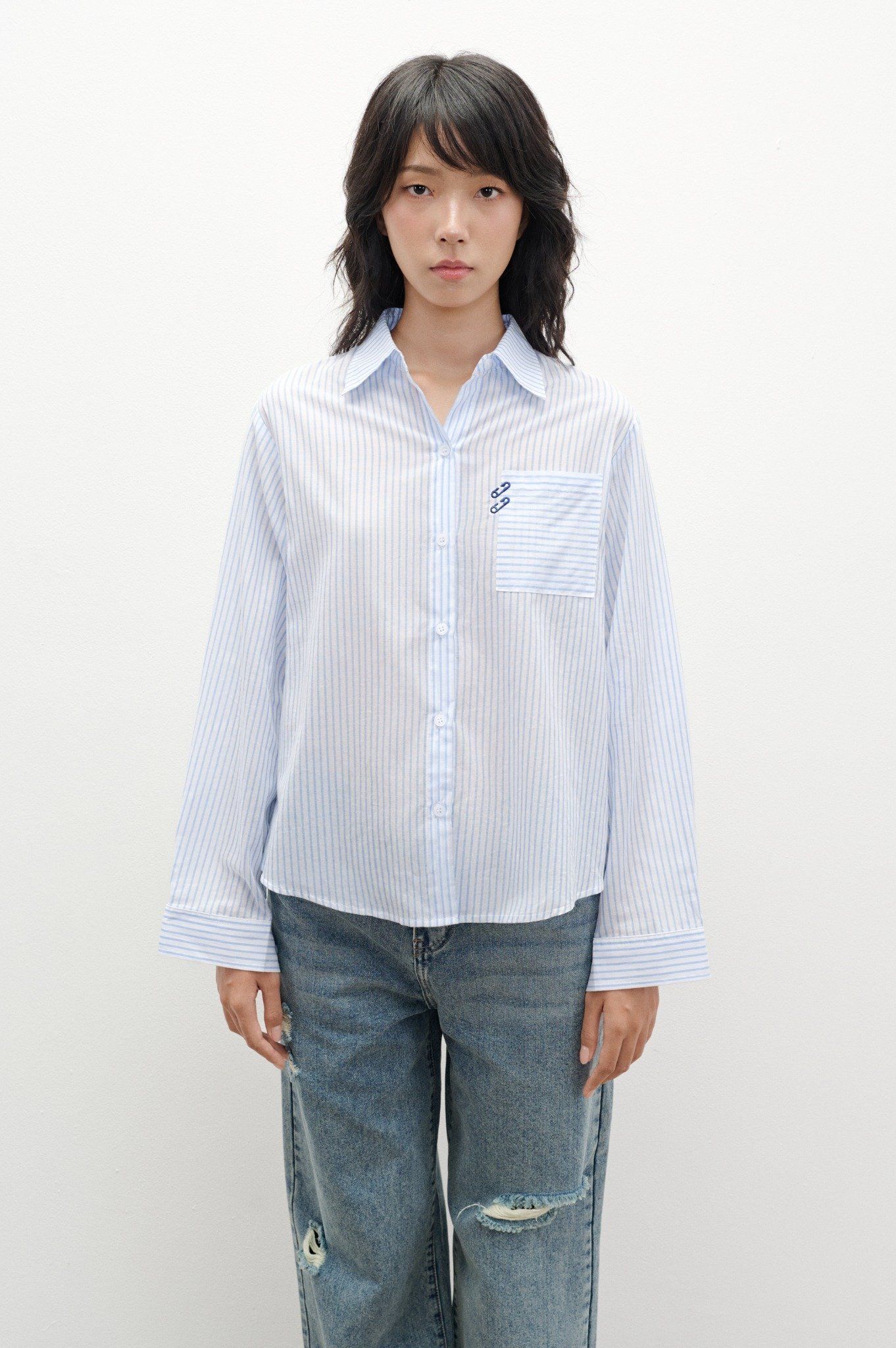 Libe Striped Oversized Shirt (Pre-order)