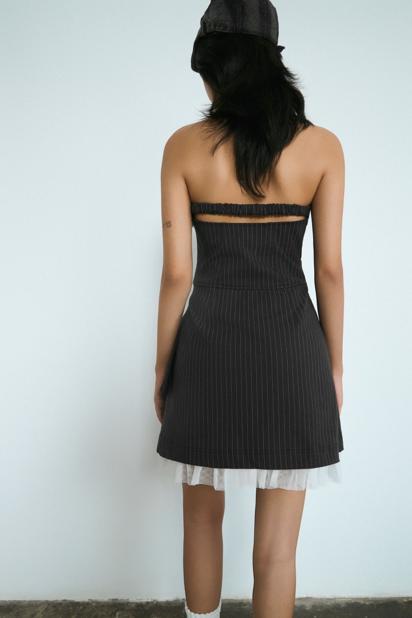 Libe Striped Scoop Neck Mini Dress (Pre-order)