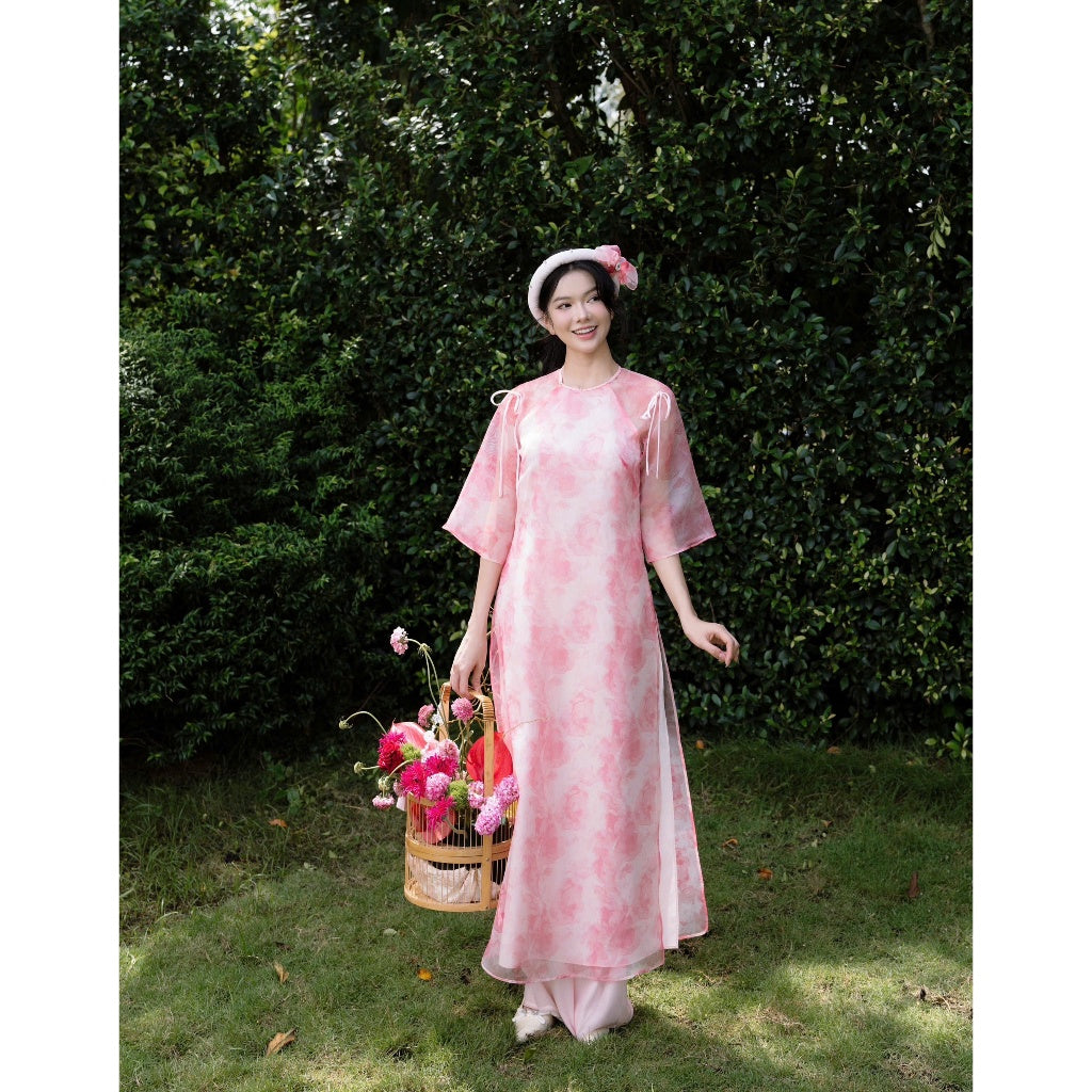 Aguja Thuy Anh Printed Ao Dai (Pre-order)