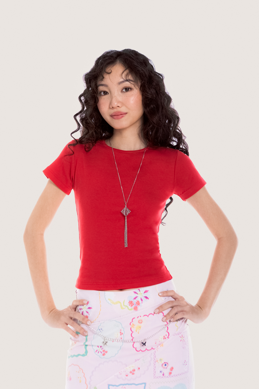 Libe Vintage Floral Printed Mini Skirt With Belt Charms (Pre-order)