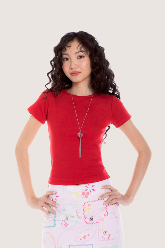 Libe Vintage Floral Printed Mini Skirt With Belt Charms (Pre-order)