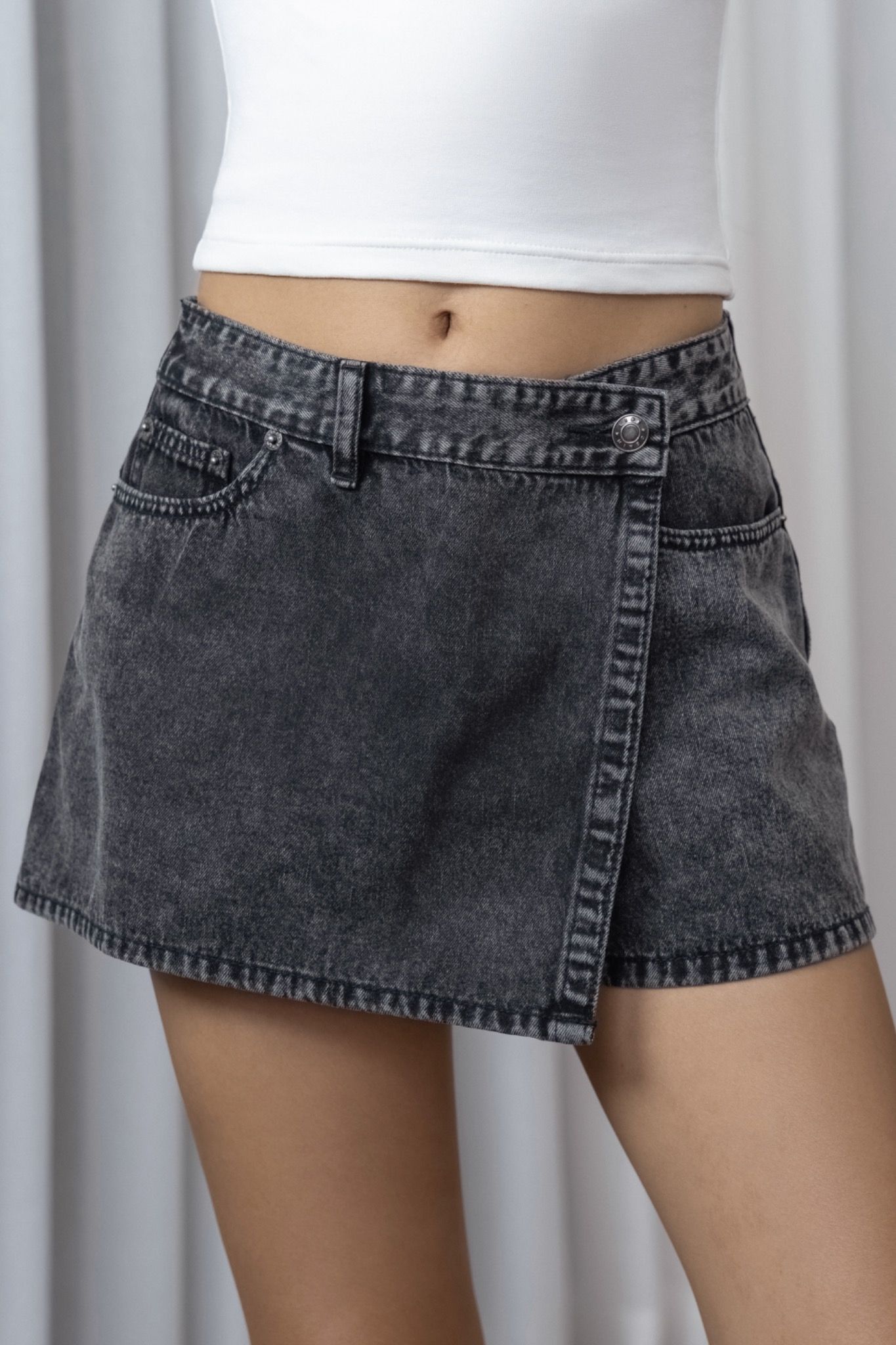 Libe Washed Denim Skort (Pre-order)