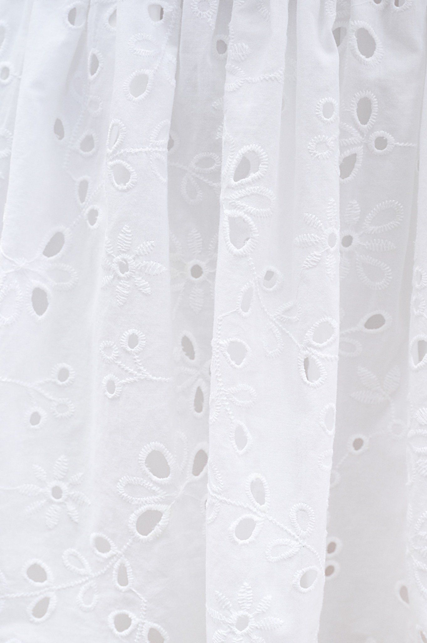 Libe White Embroidered Mini Skirt (Pre-order)