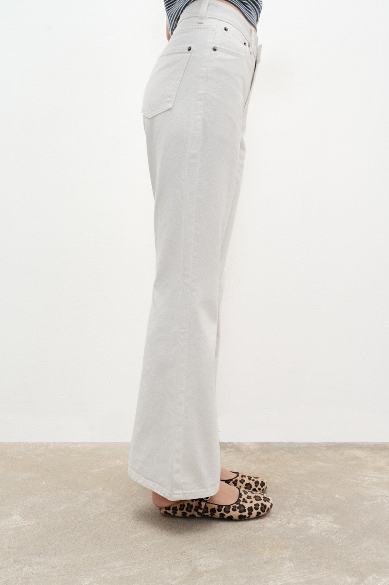 Libe White Flared Denim Jeans (Pre-order)