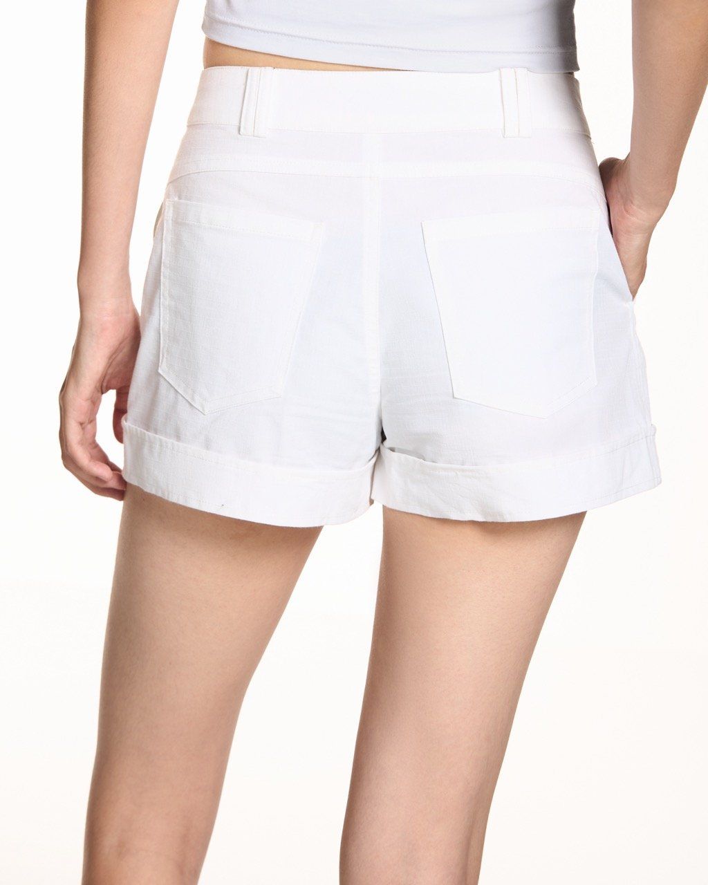 Libe White Khaki Shorts (Pre-order)