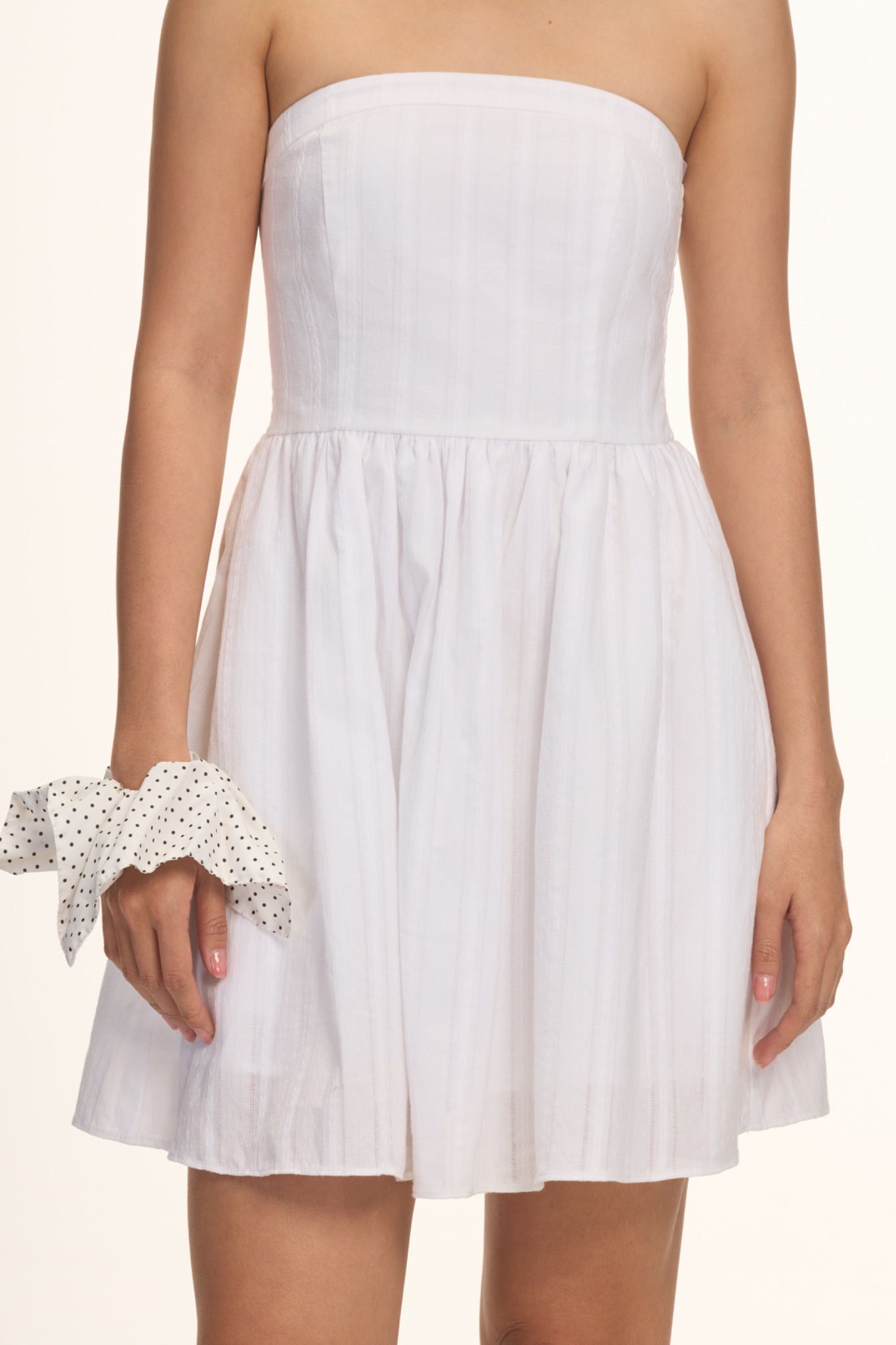 Libe White Tube Mini Dress (Pre-order)